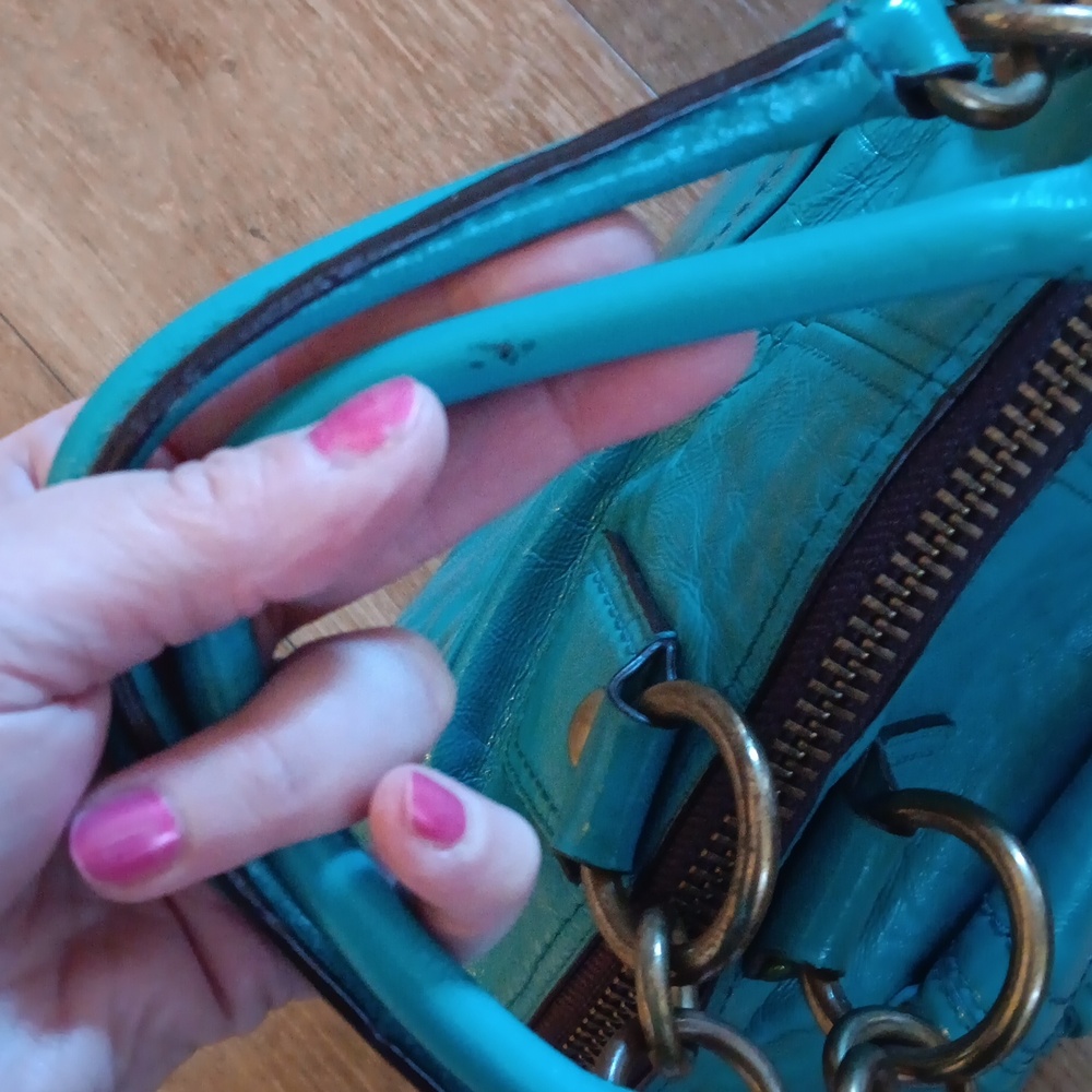 Coach Y2k Luci Dome Legacy Turquoise Satchel - Picture 7 of 16